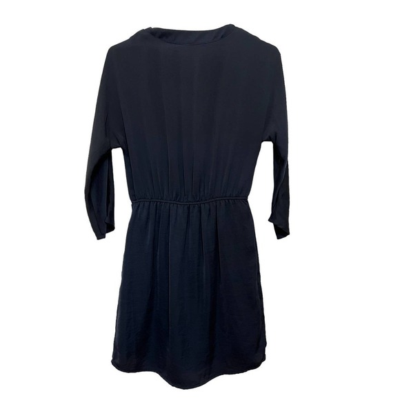Zara Trafaluc Women's Navy Black V Neck Wrap Mini Dress Size Extra Small - Picture 4 of 4